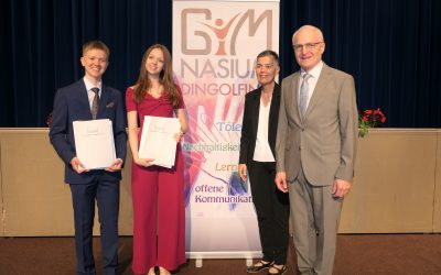 Dean Huber und Amelie Markgraf erhalten die diesjährige Auszeichnung der Gesellschaft für deutsche Sprache e. V.